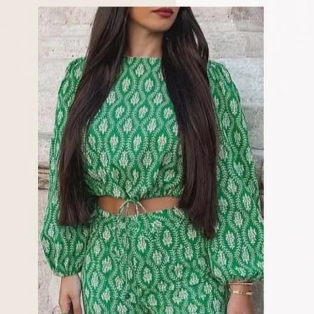 Green Zara Blouse